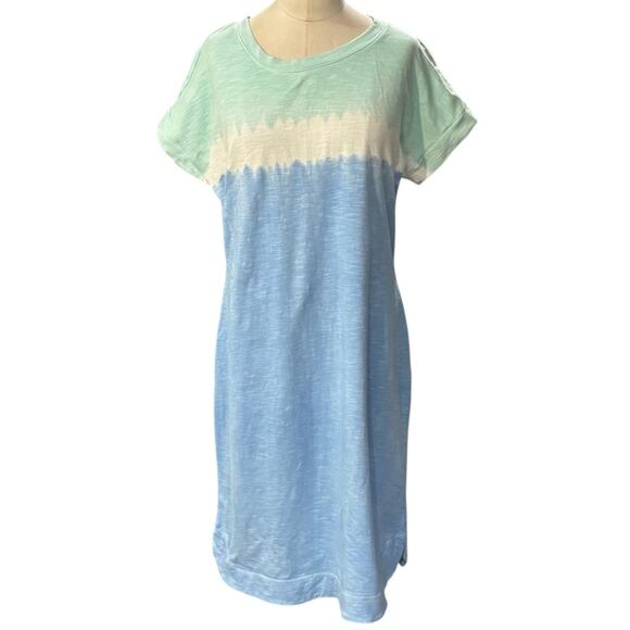 Talbots CAP SLEEVE DRESS - TIE-DYE T shirt dress size small - Picture 9 of 9